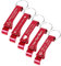Apribottiglie Portachiavi Personalizzato Con Incisione Nome Logo Birra Portachiavi Apribottiglie Personalizzabile per Bomboniera Matrimonio, Rosso, 5 Pezzi