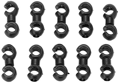 Tissting 10 Stücke Fahrrad Bremse Kabel S Clips Schnalle, Bremsschlauch S förmige Schnalle Schlauchführung Line Clip Bremse Getriebegehäuse Fixierung Halter