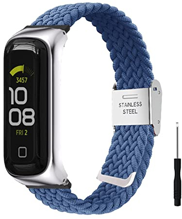 Nylon Armbänder für Samsung Galaxy Fit 2 Armband Nylon Stoff Uhrenarmbänder für Samsung Galaxy Fit 2 Metall Verstellbarem Verschluss Ersatzband Kompatibel mit Samsung Galaxy Fit 2 (A)
