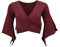 GURU SHOP Elfen Top aus Bio-Baumwolle, Top Goa-chic, Yoga Wickeltop - Weinrot, Damen, Size:M