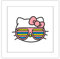 Trends International Gallery Pops Hello Kitty – Cool Shades Kitty Face Wandbild Poster, 30,5 x 30,5 cm, weißer Rahmen