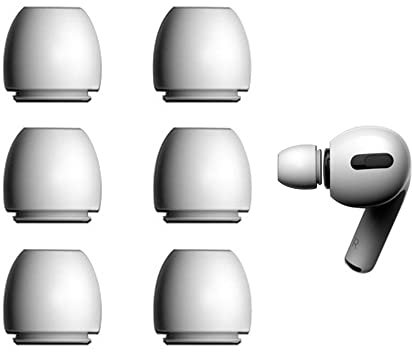 Silikon Ohrpolster Kompatibel für Airpods Pro 3 Paare Silikontips für Airpods Pro 2 Ohrhörertips Ersatz Ohrhörer Earbuds Hülle Silikon Soft Ohrhörer Pads Ohrpolster Ohrstöpsel Cover Weiß (S)
