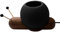 Real Wood Stand Compatible with Homepod Mini Speaker Cute Stable Non-slip Smart Bluetooth Speaker Desktop Holder (Coffee)