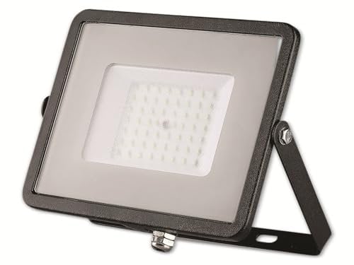 V-TAC Faro LED da Esterno 50W con Chip Samsung - [Ultima Generazione] - IP65-4000 Lumen - Proiettore Faretto LED Esterno Nero per Casa, Giardino, Garage - Impermeabile - Fari - Luce Bianca Calda