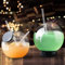BestAlice Lot de 2 verres à cocktail créatifs en forme de boule transparente, 425,2 g + 255,1 g, verres à martini, verres à cocktail fantaisie pour fête, karaoké, bar, club