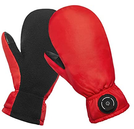 Winter Warme Elektrische Fäustlinge,Beheizbares Handschuhfutter USB Beheizte Handschuhe Handwärmer Thermoisolierte Beheizbare Touchscreen Handschuhe für Wintersport Outdoor Klettern
