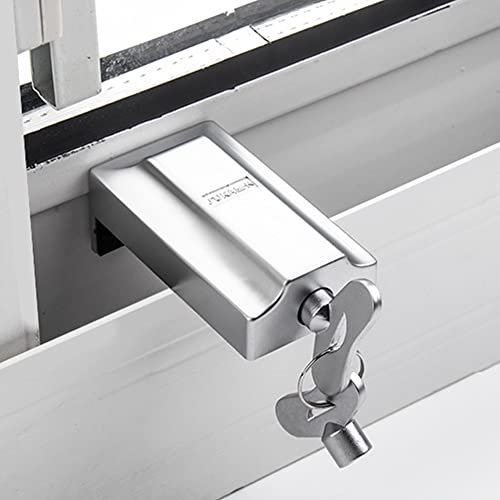 DAZZLEEX Cerradura antirrobo para ventana, cerradura de seguridad para puerta corredera, antirrobo, aleación para ventana, antirrobo