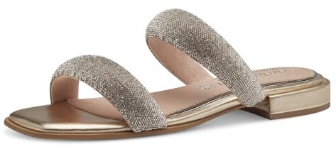 MARCO TOZZI by Guido Maria Kretschmer Ciabattine Donna con Tacco a Blocco Glitterate, Oro (Gold), 39 EU