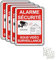 Panneau Alarme sécurité sous vidéo Surveillance 24h/24 PROPRIÉTÉ PRIVÉE 15x20cm Métal en Aluminium Revêtement réfléchissant et Résistant aux UV(4)