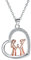 J.MUEN Schwester Halskette Silber 925 für Damen Herz Kette für Schwestern Bester Freund Freundschaft Schmuck Geschenke