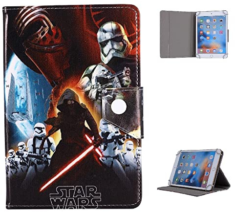 10 Tablet Case - Universal Stand Case Folio Cover for ALL 10in 10.1in Inch Tablets/Fits 9.7 10.1 10.2 10.3 10.4 10.5 10.6 Touchscreen Tab (Starwars)