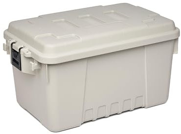 PLANO Sportsman's Trunk - Large 102ltr,Smoke White, Military-Grade Storage Box with Lid, Heavy Duty, Large, Camping & Army Storage Trunks, Perfect for Hunting, Paintball, Airsoft or Home Storage