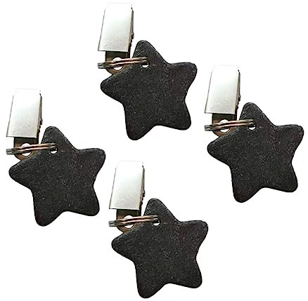 PRETYZOOM 4 Stück Tischdeckenhalter aus Stein Schwerlast-Kleiderbügel Clip für Tischabdeckung Rostfreier Stahl Campingtisch Stoffclip Tischtuch Tischdeckenklammer Terrazzo