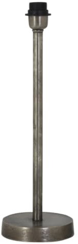 Tischlampe Rund Roh Antik Nickel Tischleuchte Höhe 50cm
