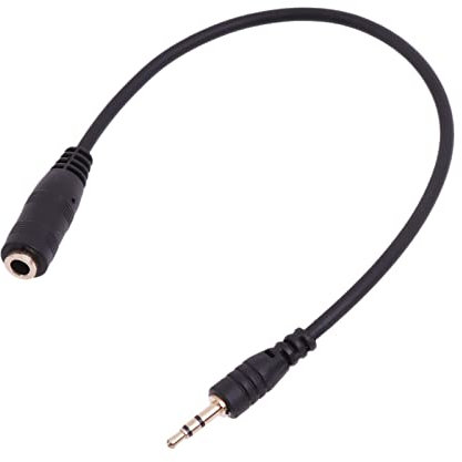 GMBYLBY Cavo di prolunga AUX placcato da maschio 2,5 mm a femmina da 3,5 mm per cuffie, laptop, telefono, 20 cm, adattatore da 2,5 mm a 3,5 mm
