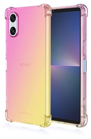 EASSGU TPU Silicone Phone Case for Smartphone, Compatible with Sony Xperia 10 VI (Sixth Generation) - Pink Gold