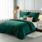 Soifox Winter Flanell Bettwäsche 140x200 - Grün Flauschige und Warme Cashmere Touch Bettbezug + Kissenbezug 80x80 cm mit Reißverschluss