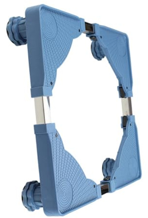 ULTECHNOVO Base Regolabile per Lavatrice 4 Piedi, Plastico Blu, Supporto Mobile per Frigorifero e Asciugatrice, Facile da Installare