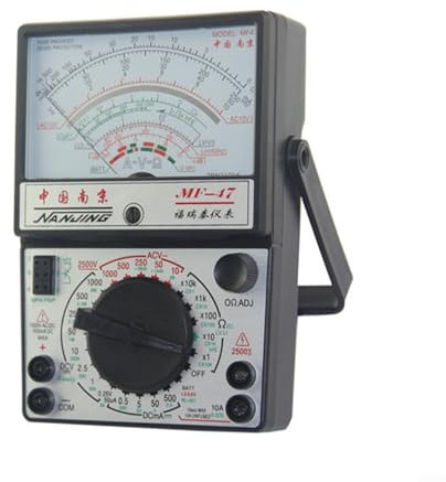 Multimetro analogico Voltimetro Tester di continuità elettrica, Puntatore Multimetro Tester, Amperometro Ohmmetro Tester Batteria, MF-47 AC/DC 1000V