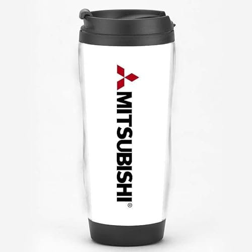 JKVTED Auto Thermobecher für Mitsubishi Xforce, Edelstahl Reiseflasche Emblem Kaffeebecher Vakuum auslaufsicher Reisebecher mit Deckel 360°-Trinköffnung,A