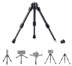 Mechrig Carbon Fiber Tripod with 3-Stage Angle Adjustment, Retractable Lightweight Handheld Stand for DSLR Mirrorless Camera Vlogging – 1/4” Screw & Snow-Ready Spiked Feet-62027