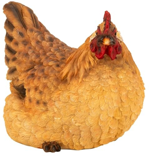 Geschenkestadl Huhn liegend 24,5cm Tierfigur Landhausstil Bauernhof Frühling Garten Dekoration Osterdeko