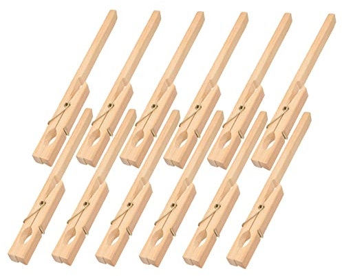 Amosfun 12piezas Pinzas De Tubo De De Laboratorio Abrazaderas De Madera Sujetador De Tubos Cómodo Mango
