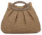 Ynport Crefreak Bolso de Paja para Mujer - Bolso de Mano de Playa de Verano Tejido Bolso de Paja de Viaje con asa de Madera para Vacaciones de Fiesta