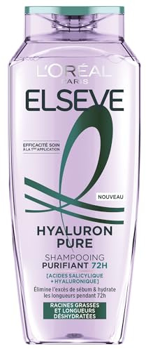 L'Oréal Paris Elseve Hyaluron Pure Reinigendes Shampoo, 72H, 250 ml | L'Oréal Paris Elseve Hyaluron Pure Reinigendes Shampoo, 72 h, 250 ml