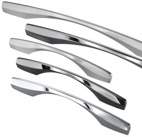 SOTECH 5x Möbelgriffe ABELE 2 BA 128/160 mm Edelstahloptik | Türgriffe Schubladengriffe Schrankgriffe Küchengriffe von SCHÜCO ALU COMPETENCE