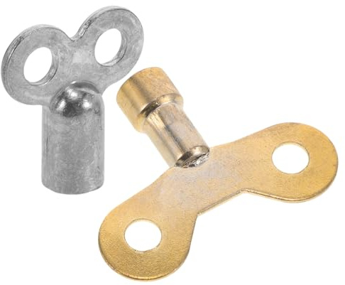 Hoement 2pcs Radiator Valve Keys with Square Socket Aluminum Alloy Radiator Bleed Keys Versatile and Portable Air Plumbing Tools and Valves