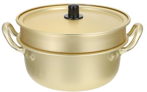 Holibanna Pentola per Cucina Multifunzione in Lega di Alluminio Strati, Vaporiera e Pentola per Zuppa, per Uso Domestico e Cottura a Vapore Salutare
