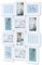 levandeo Bilderrahmen Weiß 70x50cm 12 Fotos 10x15 cm - Barock Antik nostalgisch Nostalgie Glasscheiben Fotogalerie Collage Fotorahmen Bildergalerie Wanddeko