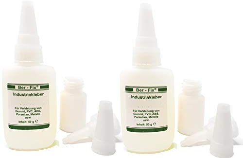 Ber-Fix Industriekleber Extra Stark Kunststoff 100g - Vielseitiger Sekundenkleber für Metall, Kunststoff, Holz, Keramik - Wasserdicht, Hitzebeständig, Transparent Mit Innovativem Verschlusssystem