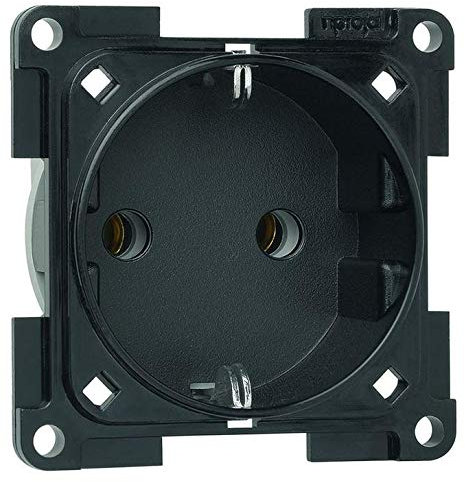 Fawo Steckdose schwarz, Schuko SB-verpackt