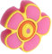 Gedotec Gummi-Griff Kinder-Möbelknopf Motiv Möbelgriff Kinderzimmer - Blume Pink | Türknopf Gummi Speichelecht | Schubladen-Knopf elastisch | Türgriff Schranktür | 1 Stück - Kindergriff für Möbel