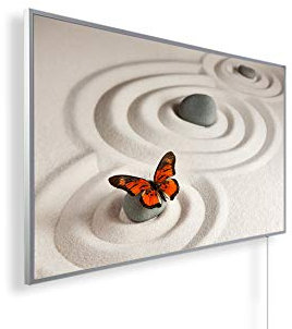 Könighaus 600W Infrarotheizung mit Bild in HD Qualität ✓ Energiesparend ✓ 5 Jahre Garantie ✓ Doppelter überhitzungsschutz ✓ Infrarot Wandheizung ✓ Motiv: 112. Schmetterling Sand