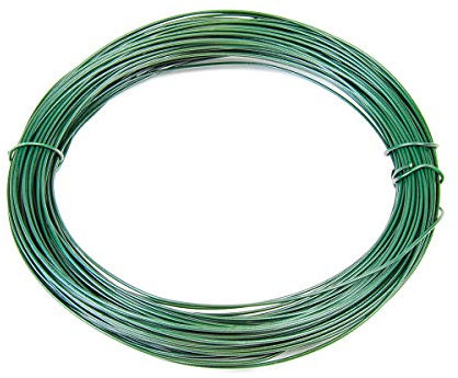 Spanndraht im Ring verzinkt und grün beschichtet - 3,4 mm - Länge 110 m