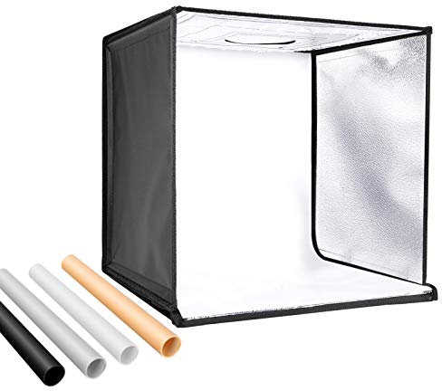 NEEWER Fotostudio Licht Box 40cm Aufnahme Licht Zelt einstellbare Helligkeit Faltbare tragbare professionelle Tisch Fotografie 120 LED Lichter 4 Farbige Hintergründe