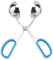 Cuillère à Viande Acier Inoxydable, Boulettes de Viande Antiadhésives Pinces à Billes à Viande Cuillère à boulette Pinces à Glace moule à glaçons, pelle à pâte à biscuits pour la cuisine19x8 cm (Bleu)