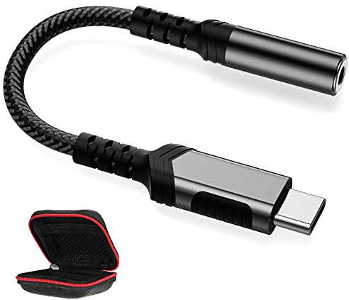 USB C Kopfhörer Adapter für Pixel 9 Pro XL 8a,USB C auf 3,5mm Klinke Adapter USB Typ C Audio Aux Adapter für iPhone 16e 15 Pro Samsung Galaxy A16 S25 A35 A56 S24 A36 A54 One Plus 13 für Xiaomi 15 14