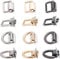 WADORN 12 Stück Tasche Seite Clipverschluss, 2 Größen D-Ring Metallschnalle Taschen Aufhängeverschluss Handtasche Kettenriemen Verbindungselemente DIY Taschenherstellung Zubehör (2.1/2.4cm Breite)