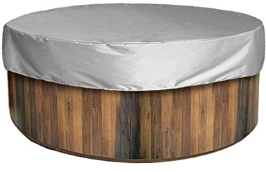 Fotrsta 1,8 m Badewannenabdeckung, runde Poolabdeckung, Staub-Poolabdeckung, Poolabdeckung für runde aufblasbare Whirlpool-Abdeckung, ideal für wasserdicht und staubdicht, grau