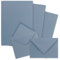 50x Briefpapier-Sets DIN A5 mit C6 Briefumschlägen - Graublau - Nassklebung (Blau) - mattes Schreibpapier mit Kuverts - FarbenFroh by GUSTAV NEUSER