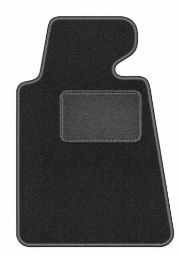 Velours-Fahrermatte passend für BMW 7 E32 1986-1994, Graphit, LUX | passend für Lang; Velours-Teppich (Polypropylen), ca. 6,5 mm; rutschfest, BMW T-Befestigungen