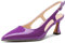 NobleOnly Donna Chiusa a Punta Medio Gattini Tacco Heel Slingback Pumps Fibbia Dress Casual Slip-on Scarpe 6.5 CM Heels Viola 45 EU