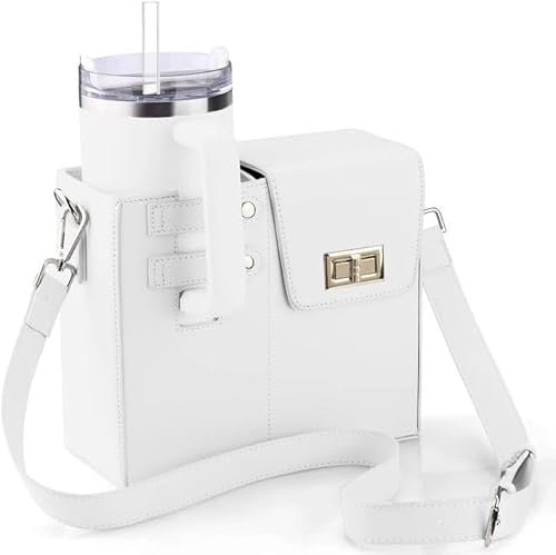Stanley Cup Bag Stanley Cup Accessories Purse for Stanley Drinking Bottle Stanley Cup Accessories Crossbody Bag Handbag for Stanley Cup Carry Bag, White, Large