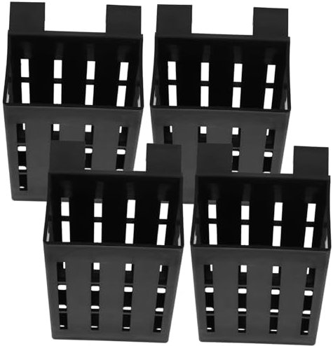 OUNONA 4Pcs Hanging Aquatic Plant Holder for Aquarium Plastic Hydroponic Planter Holes Fish Tank Plant Pot for Aquatic Suitable for Freshwater and Saltwater Tanks