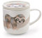 NICI Tasse mit Deckel Faultier Izzy Icetumbler 400ml 9,5x9cm Porzellan mit Banderole - beige - Teetasse Kaffee-Tasse Porzellantasse Henkeltasse Tasse Mug mit Henkel für Kalt- und Heißgetränke | 62463