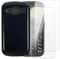 Shantime Case with 2 Pack Screen Protector Combo Compatible with Doro 1370, Shockproof Cover and Tempered Glass Set for Full Body Safety(Black)